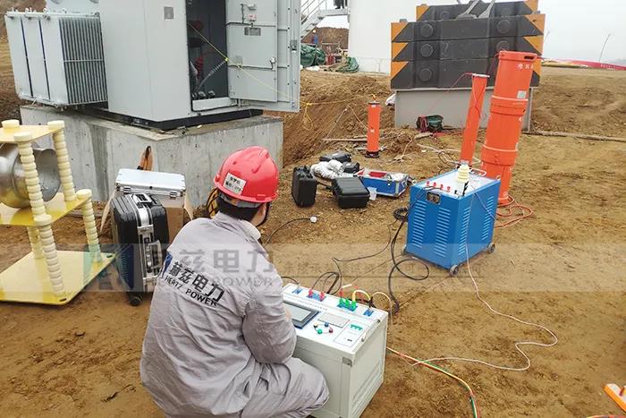 武汉赫兹电力协助河南客户做35KV电缆耐压试验变频串联谐振试验装置